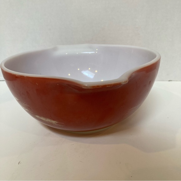 PYREX Cinderella Nesting Mixing Bowl Rust Golden Harvest Wheat #442 Vintage - Picture 5 of 10